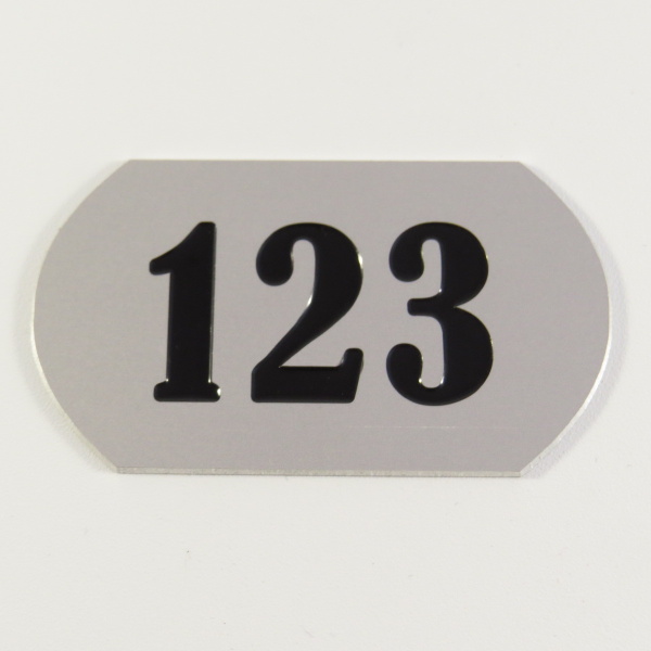Číslo na dveře typ 10 – stříbrné matné, barvené, 60x35mm